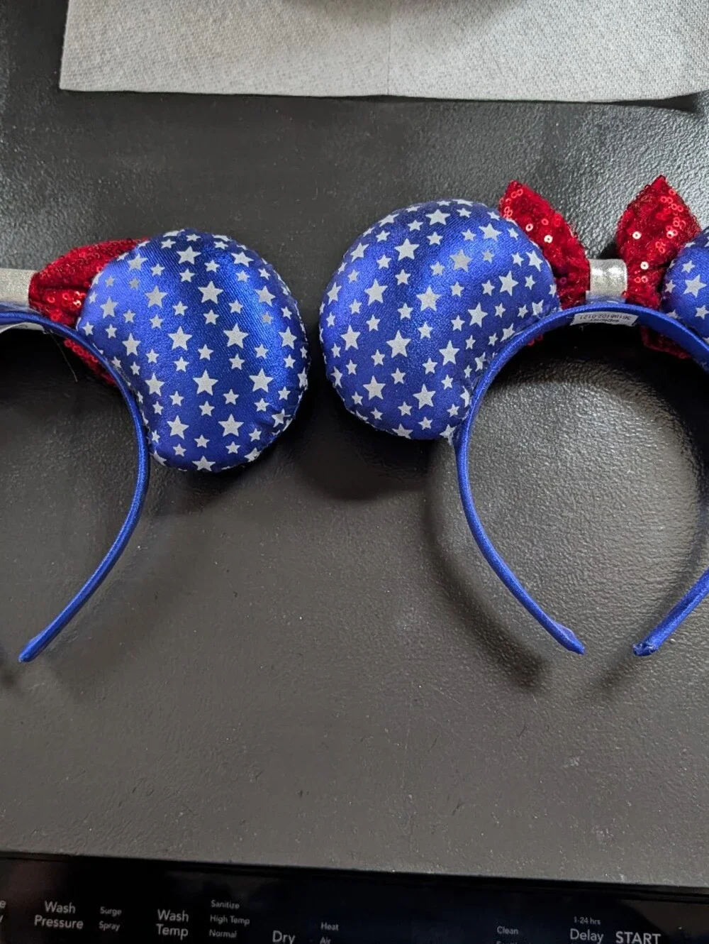 Disney Patriotic Star Sequin Minnie Ears Headband - Blue & Red, Set Of 2